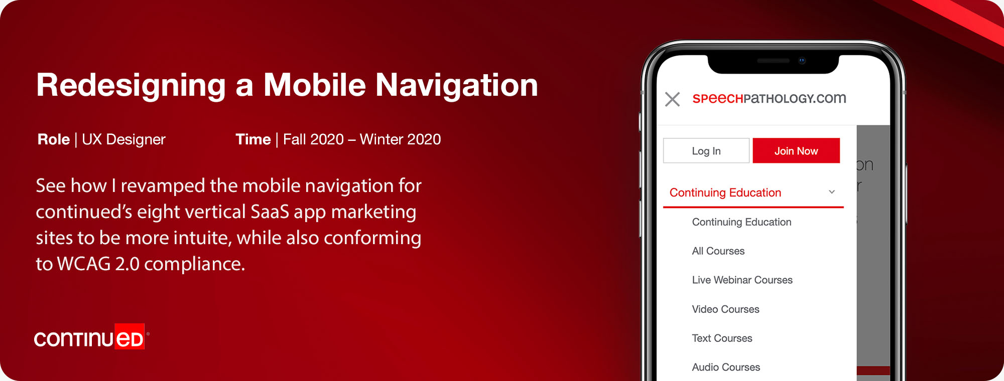 Redesigning a Mobile Navigation